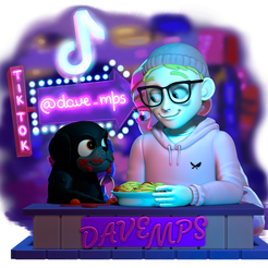 Davemps.png STL-Datei DAVE MPS - TIK TOK INFLUENCERS - 3D PRINT Figur・Modell für 3D-Drucker zum Herunterladen