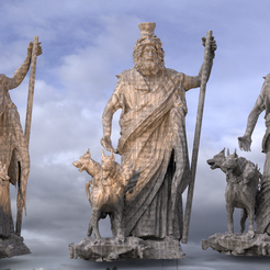 apollo-new-3.4349.png Archivo OBJ Estatua de Dios griego con perro de 3 cabezas 2・Diseño de impresión en 3D para descargar, aramar