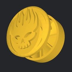 Captura-de-Pantalla-2023-03-17-a-las-13.01.35.jpg STL file GRINDERKING GRINDER GRINDER GRINDER GRINDER GRINDER HOT SKULL 2023 66X66X66X33MM WEED GRINDER WEED GRINDER PRINT WITHOUT SUPPORTS CUT AND KEYED・3D print design to download