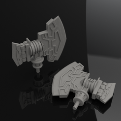 1.png Free STL file ROBOTO BIG AXE - MASTERS OF THE UNIVERSE・Object to download and to 3D print