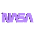 Cuerpo1.stl NASA logo keychain