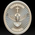 A2.jpg Holy Spirit Pendant - Coin - Espirito Santo 3D print model