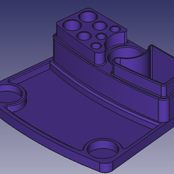 AngledStation1Preview2.png STL file Large Smoke/Dab Station Organizer with Tray・Model to download and 3D print