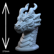 size.png Dragon Head Phone Stand / Headset Holder