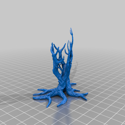 tree_without_rocks.png Fichier STL gratuit [MISE À JOUR] Plante de table : "Rock Claw 1" (Végétation extraterrestre 18)・Idée pour impression 3D à télécharger, GrimGreeble