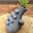 IMG_20210119_155306.jpg Vase and hand criative - plant vase 3D print model