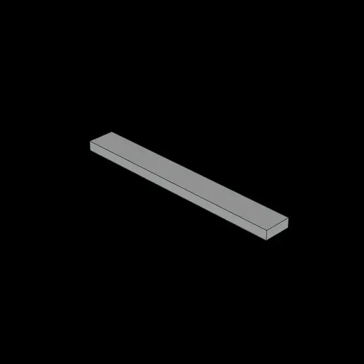 Lego Compatible (4162.dat) Tile 1 x 8 | 3D Printable STL 3D model preview