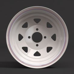 4.jpg 3D file Weller Wheels 8 Spoke 4 versions・Template to download and 3D print