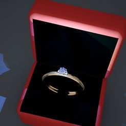 ring0064.jpg Archivo STL gratuito Diseño de anillo con diamantes o gemas・Objeto imprimible en 3D para descargar
