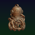 31.png Diving helmet with octopus