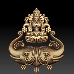1.jpg STL-Datei LAKSHMI ELEFANT ANHÄNGER・Design zum Herunterladen und 3D-Drucken