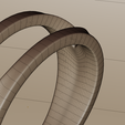 13.png Anel de metal geométrico com argola dividida - Design pronto para impressão 3D