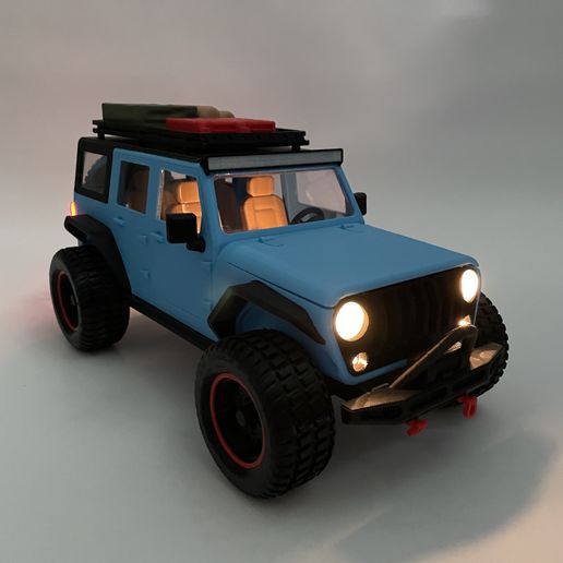 Jeep Wrangler - Scale 1:12 (with lights)