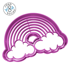 Rainbow-2pc-v1_cp.png Download STL file Rainbow - Cookie Cutter - Fondant • 3D printable design, Cambeiro