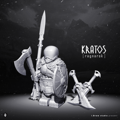 Kratos-vol4-poster.png Kratos - Vol4 God of war ragnarok - Custom  Minifigures