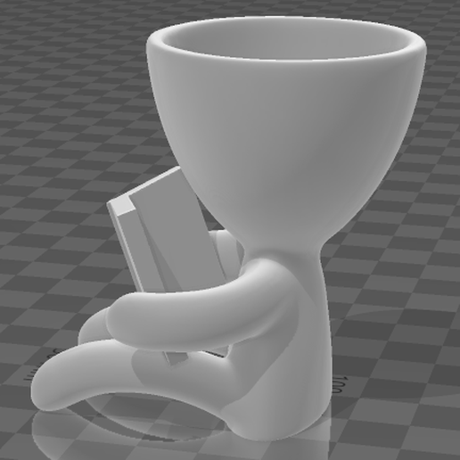 Robert sitting reading book 3D model