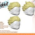 wig-disp1.jpg [Kabbit ADDON] Slicked Back Hair for Kabbit - (For FDM and SLA Printing)