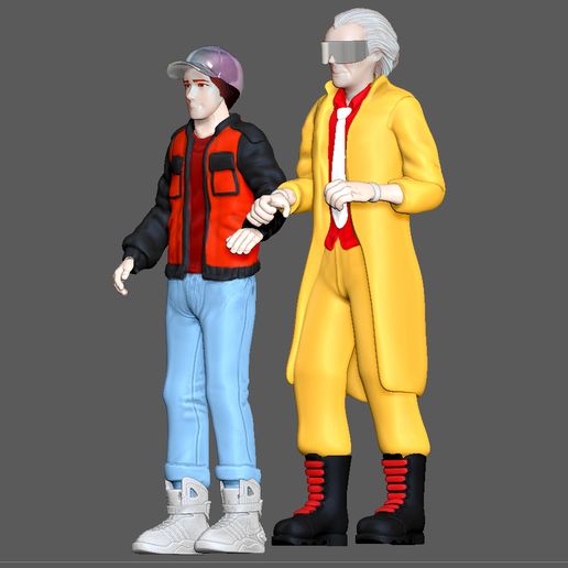 2.jpg MARTY MCFLY DOC EMIT BROWN stand BACK TO THE FUTURE 2 FIGURINE MINIATURE 1:24 3D PRINT