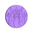 Unicorn Gundam coaster.stl Coaster (Unicorn Gundam)