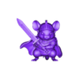MANDOBLE.stl Mouse Warrior - Miniatura para impressão 3D | DnD & RPGs de mesa