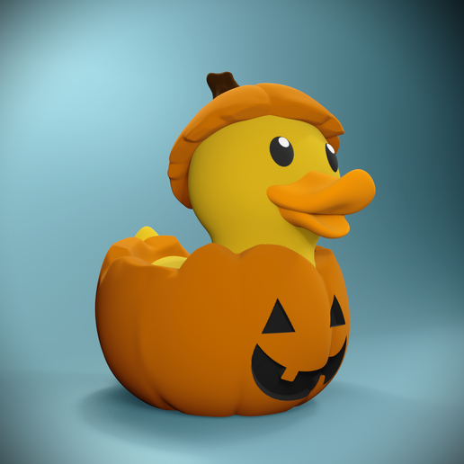 Pumpkin Rubber Duck 3D model
