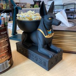Egyptian Anubis Planter - urn - Candle and Candy Holder