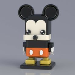 Topolino.jpg Datei STL QUADRATISCHE MICKEY MOUSE・Design für 3D-Drucker zum herunterladen