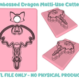Embossed.png Embossed Dragon polymer clay cutter STL file