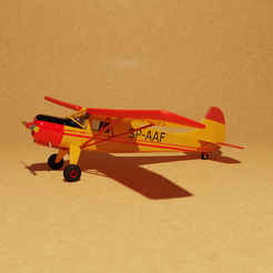 yak12-render-karton.png STL file Yak 12 Plane Miniature・Template to download and 3D print