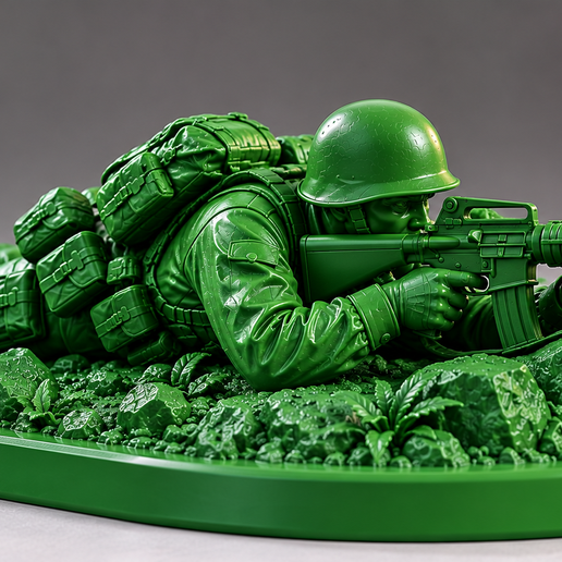Green Army Toy Soldier – Sniper | STL