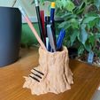 Stiftebecher-5.jpg Tree stump pencil cup with SD card slots