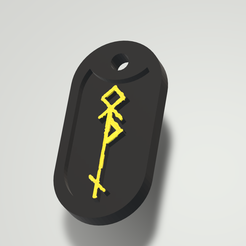 Odin Tall Charm.png STL file Odin Bindrune・3D printing idea to download