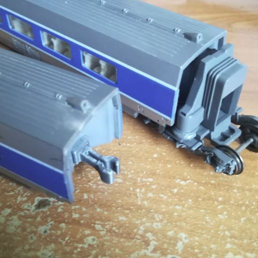 🚆 Intermediate coupling for TGV Jouef・ STL File for ・Cults