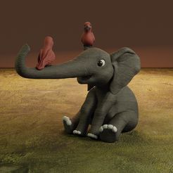 Render8.jpg Archivo STL Elephant・Diseño imprimible en 3D para descargar