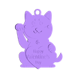 2018-dog04-happy-w36-love.stl HAPPY Valentine's Day & CHINESE NEW YEAR-YEAR OF The Dog Keychain