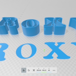 Roxy-8.png STL file NAME ROXY R OR X Y IN CAPITAL LETTERS FOR CARAMELERA CAPITAL LETTERS・3D printing template to download