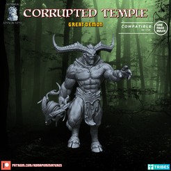 Demon-renders-1.png STL file Great Demon (pre-supported)・3D printing model to download