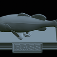 Bass-statue-35.png fish Largemouth Bass / Micropterus salmoides statue detailed texture for 3d printing