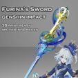 0.2.jpg Furina Sword - Genshin Impact - Splendor of Tranquil Waters - 3D Print Ready