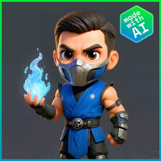 ❄️ Sub-Zero – Chibi Warrior Edition