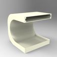 rendu caisse blanc p.jpg Bedside table storage unit to put a lamp and store your keys