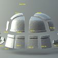 infograhic2.jpg Heavy - Knights of Ren Helmet (damaged), 3D print model