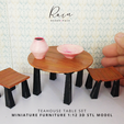 Teahouse-Table-Set-Miniature-Furnitures-8.png Teahouse Table and Chair Set Miniature Furniture, Teahouse Dollhouse Furniture, Oriental Asian Miniature Furniture