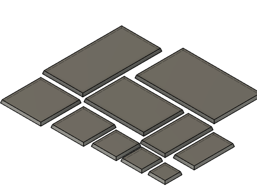 🟪 Square bases・Free STL File for 3D printing・Cults
