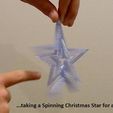 d541fa007bab7a2eb3ca38d7bc20b110_display_large.jpg Free STL file Spinning Christmas Star・3D printable model to download