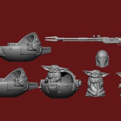 1.jpg STL file BABY YODA 1/12・Template to download and 3D print