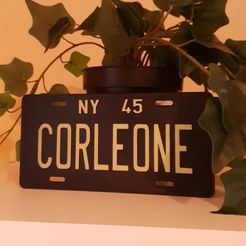 corleone1.jpg The Godfather "CORLEONE" license plate