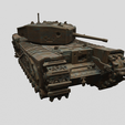 2.png Destroyed Tank Churchill MK.III (UK, WW2)