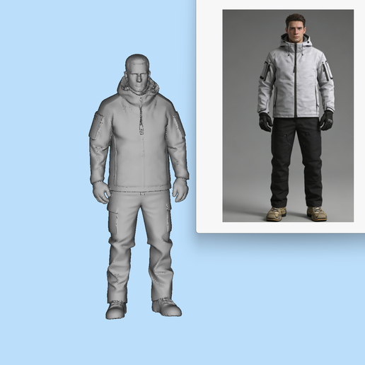 🥶 No. 266 — 1:64 Scale Model Figure: Extreme Cold Attire・ STL File for ...