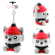 Cutie3D-Winter Urban Wolf Keycap Fidget Clicker Keychain_02.png Cutie3D Winter Urban Wolf Keycap Fidget Clicker Keychain - Cute Backpack Keychain
